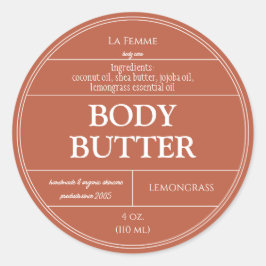 Etikett für Kupferrost und weißes Boho Runder Aufkleber