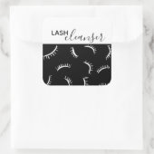 Etikett für Lash Extension Cleanser für die Nachbe Quadratischer Aufkleber (Tasche)