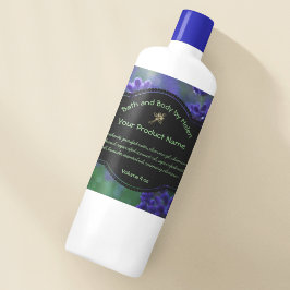 Etikett für Lavendelseife - Quadrat mit Zutaten Quadratischer Aufkleber