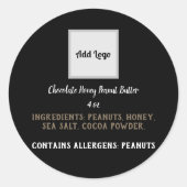 Etikett für Lebensmittel Runder Aufkleber (Vorderseite)