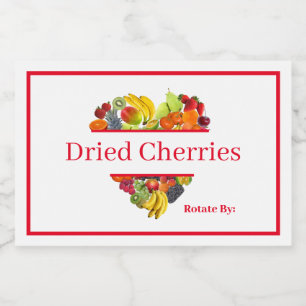 Etikett für Lebensmittelbehälterbehälter, getro