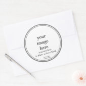 Etikett für leere weiße Vorlagencontainer-Kerzen Runder Aufkleber (Umschlag)