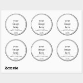 Etikett für leere weiße Vorlagencontainer-Kerzen Runder Aufkleber (Blatt)