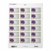 Etikett für Lila Herzfleckenspalte Adressaufkleber (Vorne)