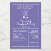 Etikett für lila Lavendelkosmetik (Einzelnes Label)