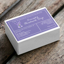 Etikett für lila Lavendelseife