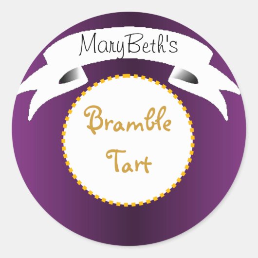 Etikett für lila Schnuller Runder Aufkleber (Vorderseite)