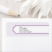 Etikett für lila Strip-Rückgabeadresse (Insitu)