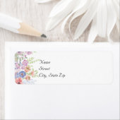 Etikett für Lila und blaue Wildblume (Insitu)