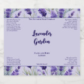 Etikett für lila, wasserdichte Lavendelkosmetik (Einzelnes Label)