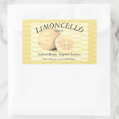 Etikett für Limoncello Rechteckiger Aufkleber (Tasche)