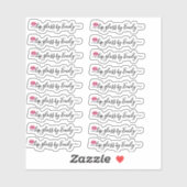 Etikett für Lippenglanz für Skripteffekte (Blatt)