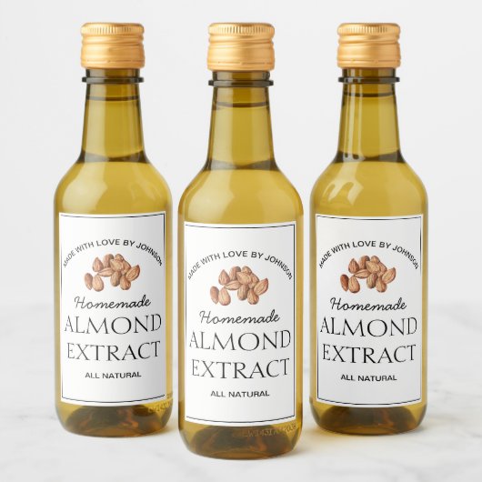 Etikett für Mandelextrakte (Flaschen)
