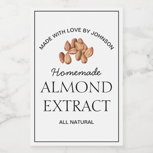 Etikett für Mandelextrakte (Einzelnes Label)