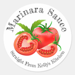 Etikett für Marinara-Sauce für Heimkonserven Runder Aufkleber