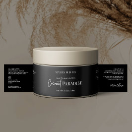 Etikett für minimale Schwarz-weiße kosmetische JAR