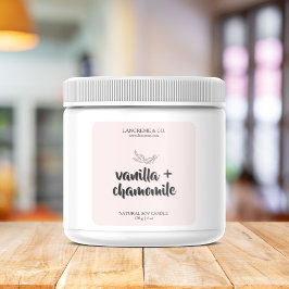 Etikett für Minimalistische Kerzenhalterung Quadratischer Aufkleber