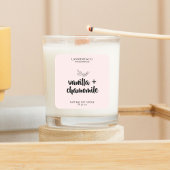 Etikett für Minimalistische Kerzenhalterung Quadratischer Aufkleber