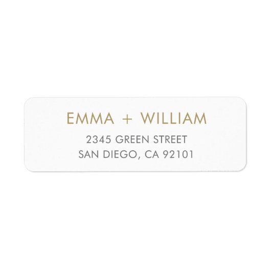 Etikett für Minimalistische Rücksendeadresse aus G (Vorne)