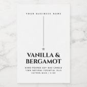 Etikett für Minimalistische weiße Kerze (Einzelnes Label)