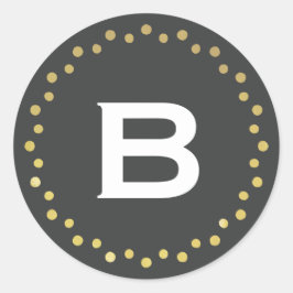 Etikett für moderne Circle Docker für Monogram / G Runder Aufkleber