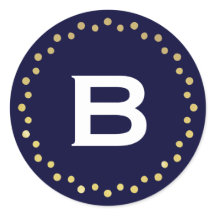 Etikett für moderne Circle Docker/Navy