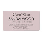 Etikett für moderne mauve Kosmetikprodukte (Vorne)