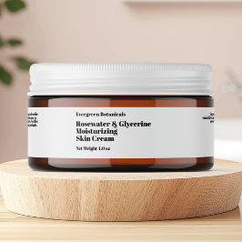 Etikett für moderne weiße Kosmetika 1 x 7,25