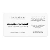 Etikett für moderne weiße Seifenverpackungen (Vorne)