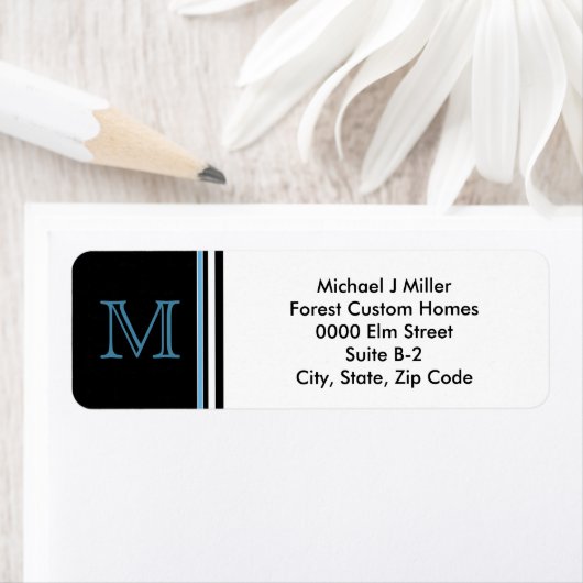 Etikett für Monogramm-Geschäftsadresse/persönliche (Insitu)