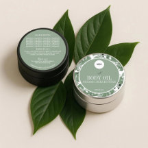 Etikett für natürliche botanische Inhaltsstoffe im