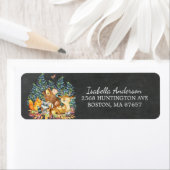 Etikett für neutrale Babydusche von Waldtieren (Insitu)