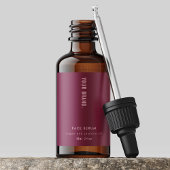 Etikett für neutrale Mulberry-Flasche und rosafarb