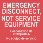 Etikett für nicht betriebsbereites Gerät mit Notab (Vorderseite)