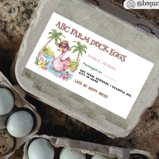 Etikett für Niedliche Enten