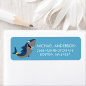 Etikett für niedliche Haiangriffe (Insitu)