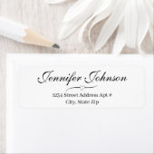 Etikett für niedliche Hochzeitskriptschrift Rückse (Insitu)