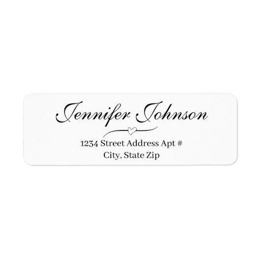 Etikett für niedliche Hochzeitskriptschrift Rückse (Vorne)