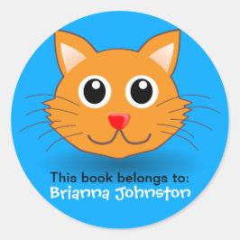 Etikett für niedliche Kitten Personalisiert Runder Aufkleber