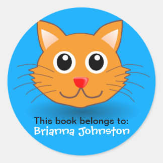 Etikett für niedliche Kitten Personalisiert Runder Aufkleber