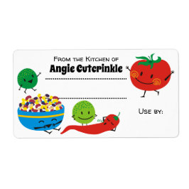 Etikett für niedliche mexikanische Kochsalzkonserv