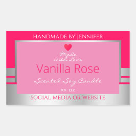 Etikett für niedliche Produktverpackungen Girly Pi Rechteckiger Aufkleber