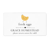 Etikett für niedliches Hühnerzucht (Vorne)