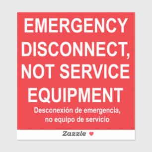 Etikett für Notfälle mit spanischen Untertiteln