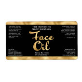 Etikett für Ölflaschen mit schwarzer und goldener  (Vorne)