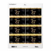 Etikett für Ölflaschen mit schwarzer und goldener  (Vorne)