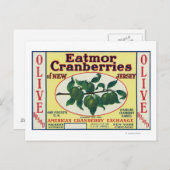Etikett für Olive Eatmor Cranberries Postkarte (Vorne/Hinten)