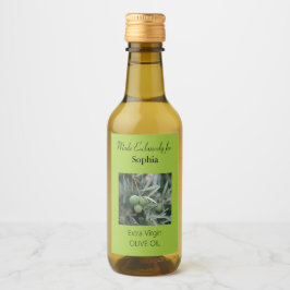 Etikett für Olivenöl der grünen Branche