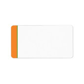 Etikett für orangefarbene, grüne, weiße Blumenansc Adressaufkleber (Vorne)