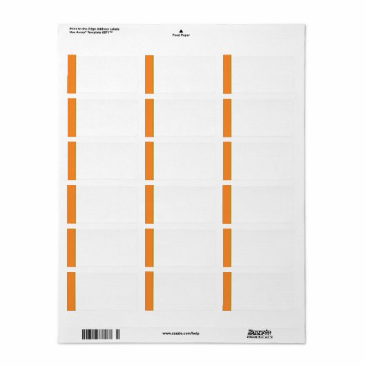 Etikett für orangefarbene, grüne, weiße Blumenansc Adressaufkleber (Vorne)